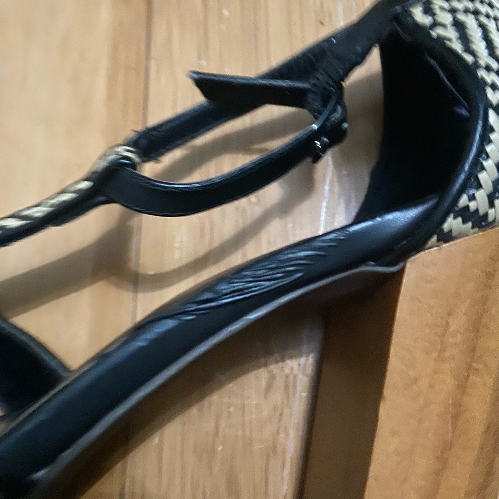 Jessica Simpson Deanah Woven T-Strap  Platform Block Heels 8 1/2 - Picture 3 of 5